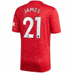 Camisolas de futebol Manchester United Daniel James 21 Equipamento Principal 2020/21 Manga Curta